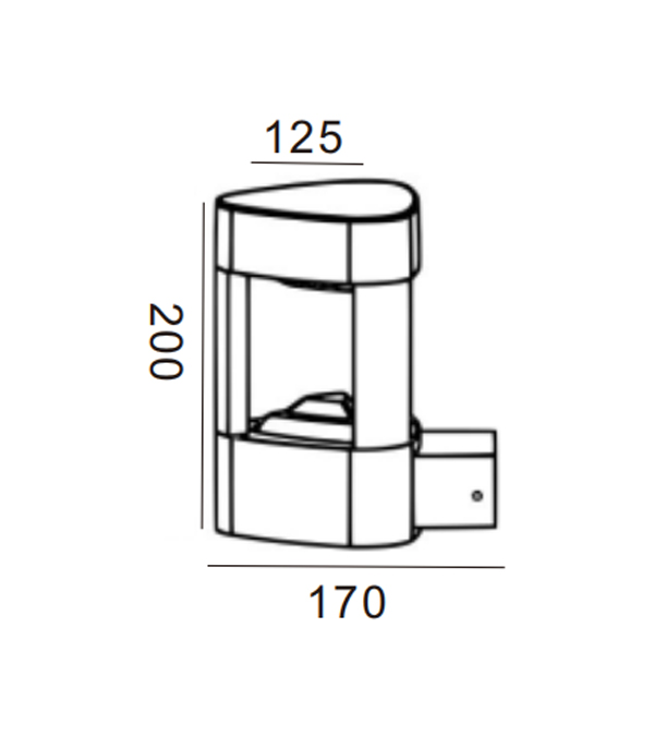 125 โคมไฟติดผนังสามเหลี่ยม GX53 HR60031 125 โคมไฟติดผนังสามเหลี่ยม GX53 HR60031