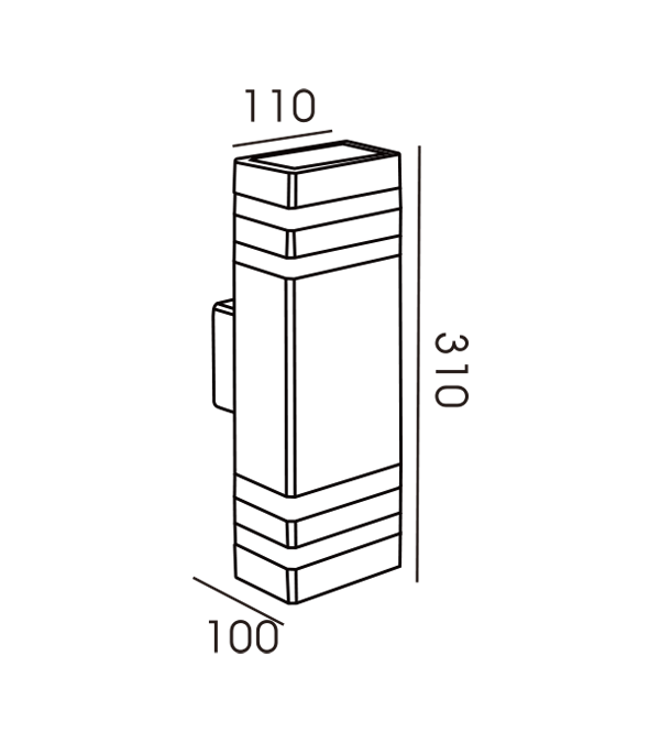 โคมไฟติดผนัง 2 ทิศทาง 110 เหลี่ยม ลายทาง HR60178 โคมไฟติดผนัง 2 ทิศทาง 110 เหลี่ยม ลายทาง HR60178