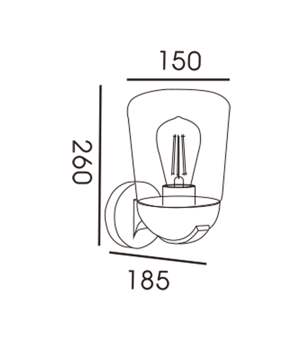โคมไฟผนัง Induction ฝากระจก Flat Top HR60112S โคมไฟผนัง Induction ฝากระจก Flat Top HR60112S