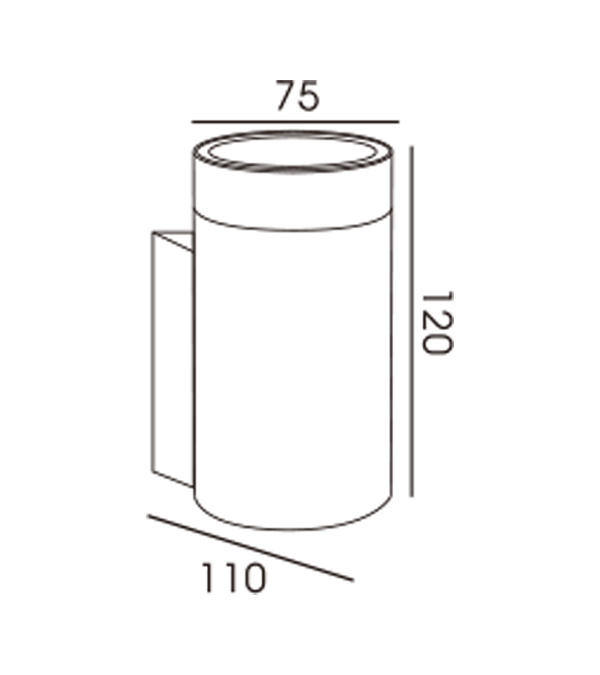 โคมไฟติดผนังทางเดียวอลูมิเนียม 60 หลอด (ฐานพิเศษ AK) HR60253 โคมไฟติดผนังทางเดียวอลูมิเนียม 60 หลอด (ฐานพิเศษ AK) HR60253
