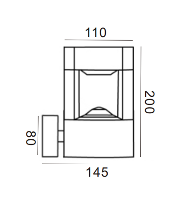 โคมไฟติดผนัง 110 เหลี่ยม GX53 HR60032 โคมไฟติดผนัง 110 เหลี่ยม GX53 HR60032