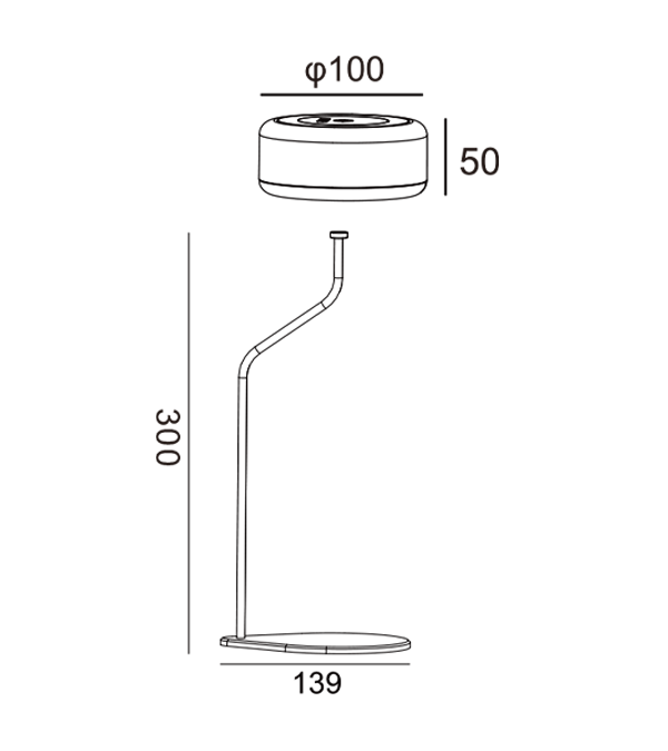 โคมไฟชาร์จแบบท่อโค้ง HR95006 โคมไฟชาร์จแบบท่อโค้ง HR95006