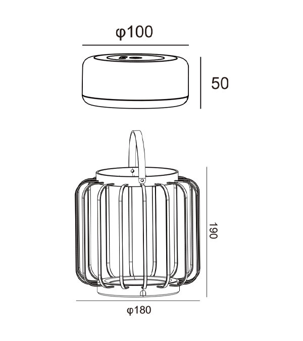 โคมไฟชาร์จโคมไฟกลวง HR95016 โคมไฟชาร์จโคมไฟกลวง HR95016