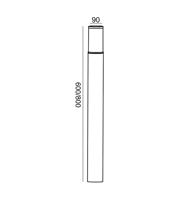 ไฟสวน LED เอวเล็ก HR60733-800 ไฟสวน LED เอวเล็ก HR60733-800