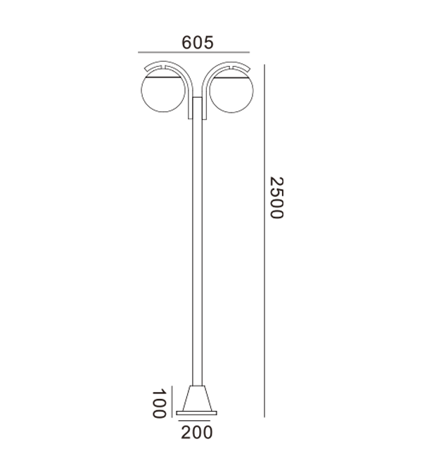 ไฟสวนกระจกกลมหัวคู่ HR60693 ไฟสวนกระจกกลมหัวคู่ HR60693