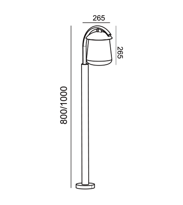 Parrot โคมไฟสวนกระจก Flat Top HR60701-800 Parrot โคมไฟสวนกระจก Flat Top HR60701-800