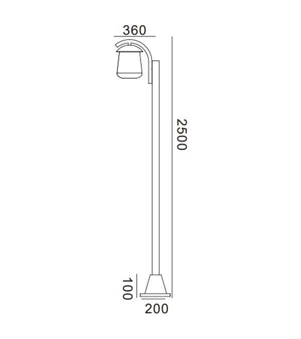 ไฟสวนหัวแบนหัวเดียว HR60702 ไฟสวนหัวแบนหัวเดียว HR60702