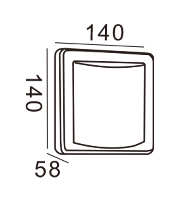 Apple Wall Light-สี่เหลี่ยมผืนผ้า HR20013 Apple Wall Light-สี่เหลี่ยมผืนผ้า HR20013