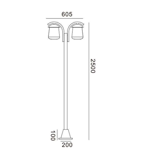 ไฟสวนหัวแบนคู่ HR60703 ไฟสวนหัวแบนคู่ HR60703